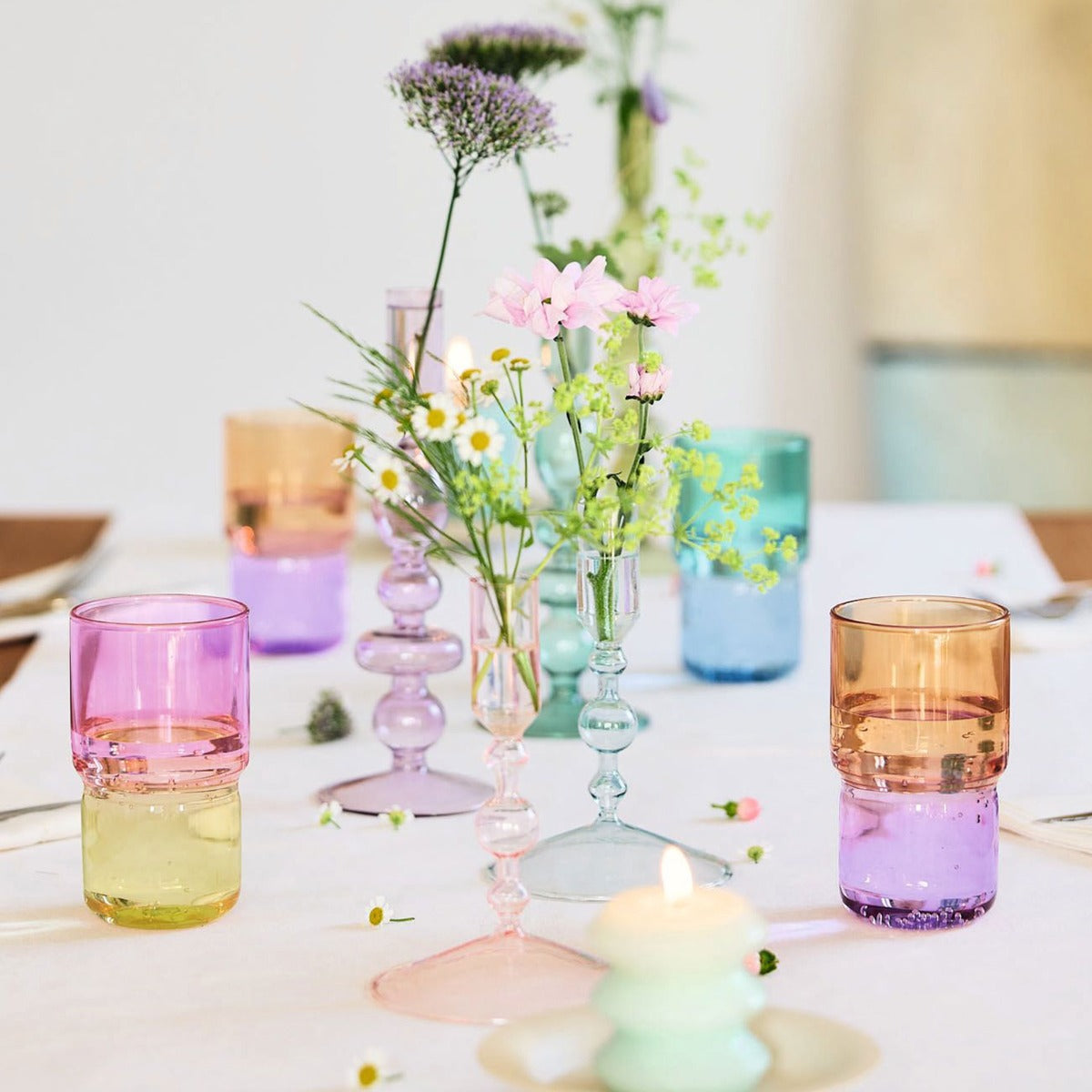 4 verres à eau violet/orange 32 cl Candy Mix Luminarc - Mathon - 4