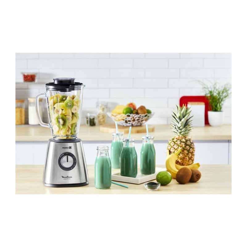 Moulinex blender mixeur, puissance 800 w, lames inox, 5 vitesses, bol verre thermique 1,75 l Seb - Mathon - 5