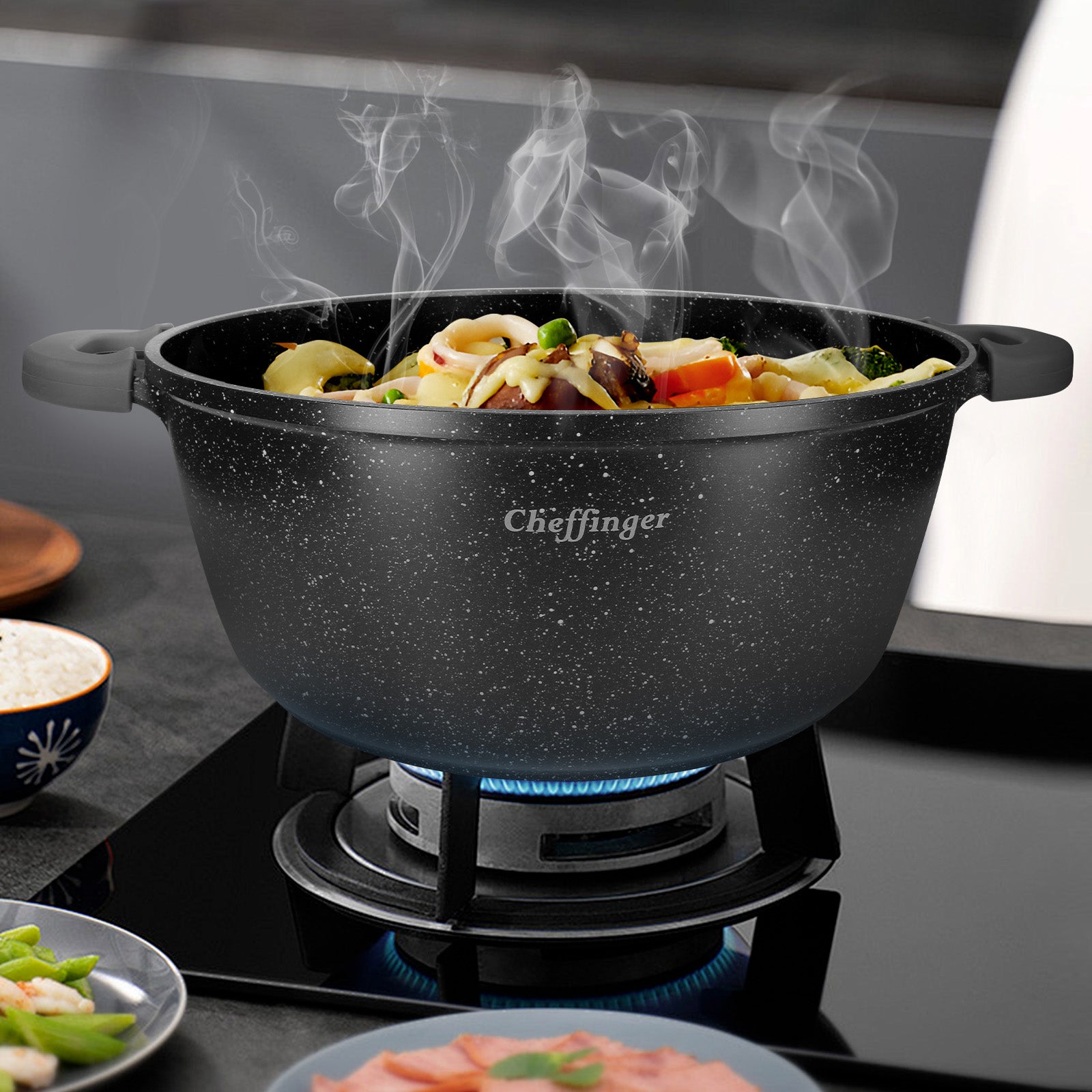 Lot de 3 Marmites Antiadhésive Cheffinger - Mathon - 2