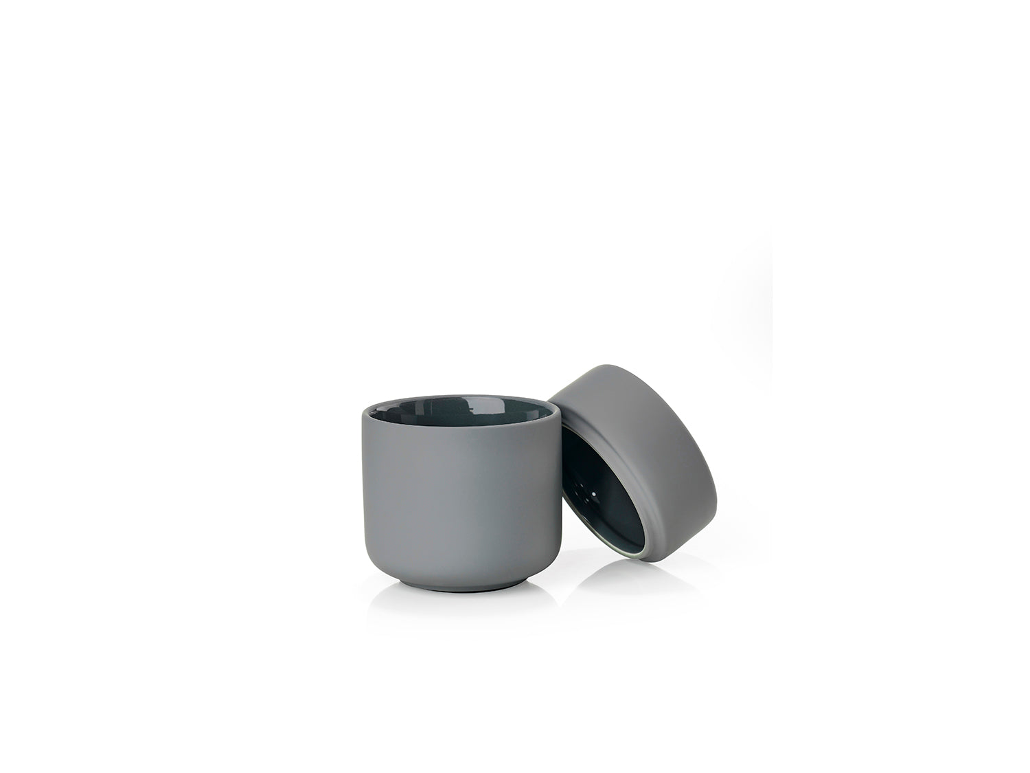 Pot avec couvercle UME en grès Gris Zone Denmark - Mathon - 2