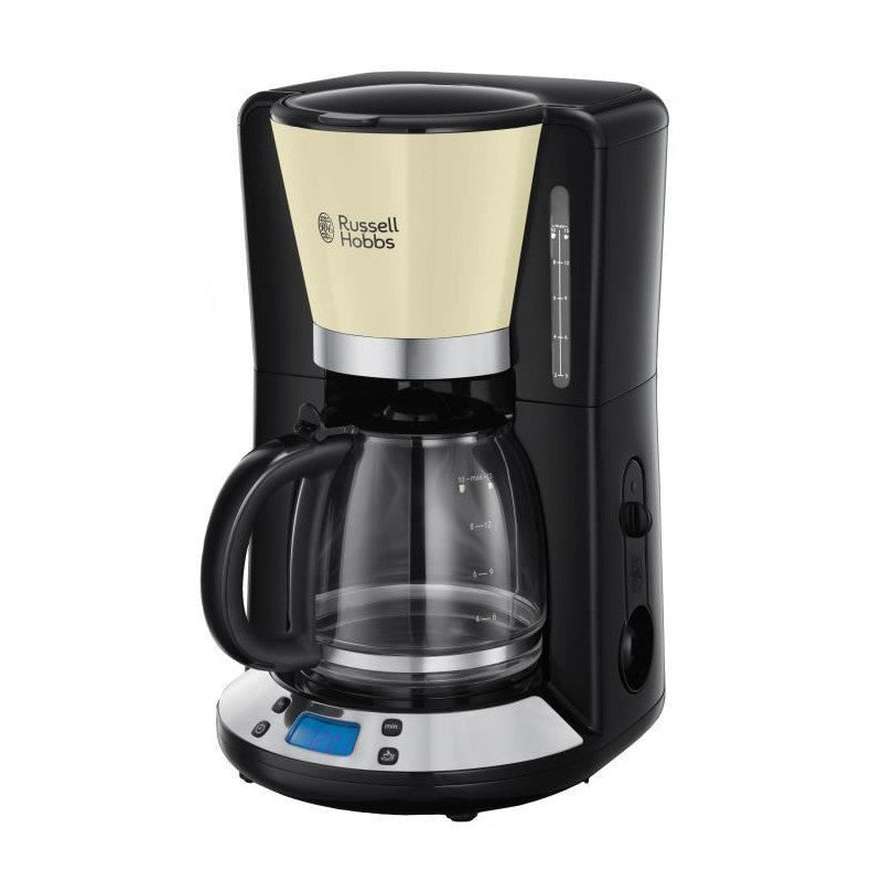 24033-56 - Cafetiere Programmable Colours Plus - Technologie Whirltech - 15 Tasses - 1100 W - Creme Russell Hobbs - Mathon - 1
