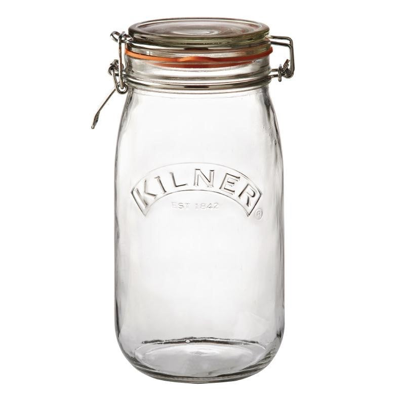 Bocal en Verre pour Conserves avec Clip - 1.5L - Kilner - Mathon