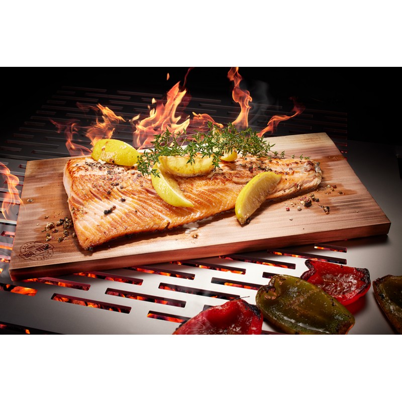 Lot de 2 planches 39x19 cm en cèdre pour barbecue Gefu - Mathon - 2