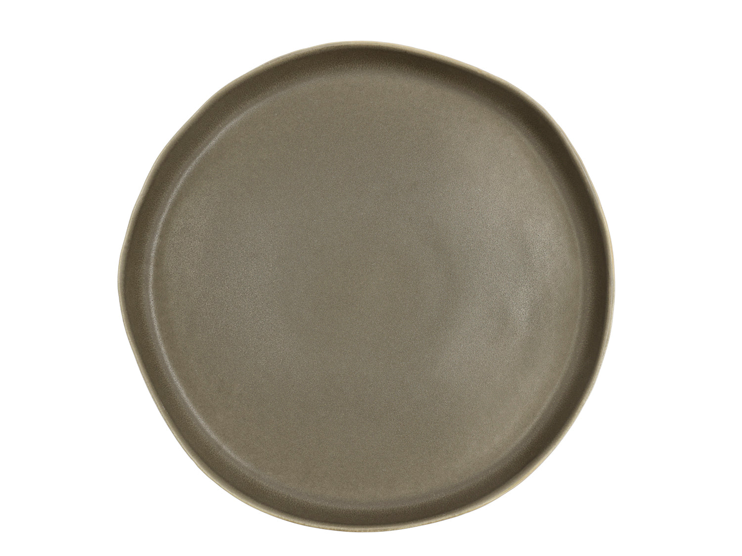 Plat de service Shoku en Grès Marron chaud Villa Collection - Mathon - 2