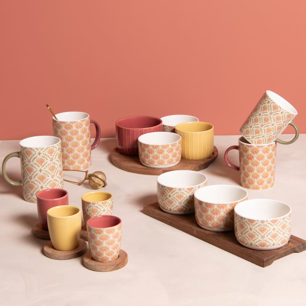 Coffret de 2 mugs Rangoli 25 cl Table passion - Mathon - 3