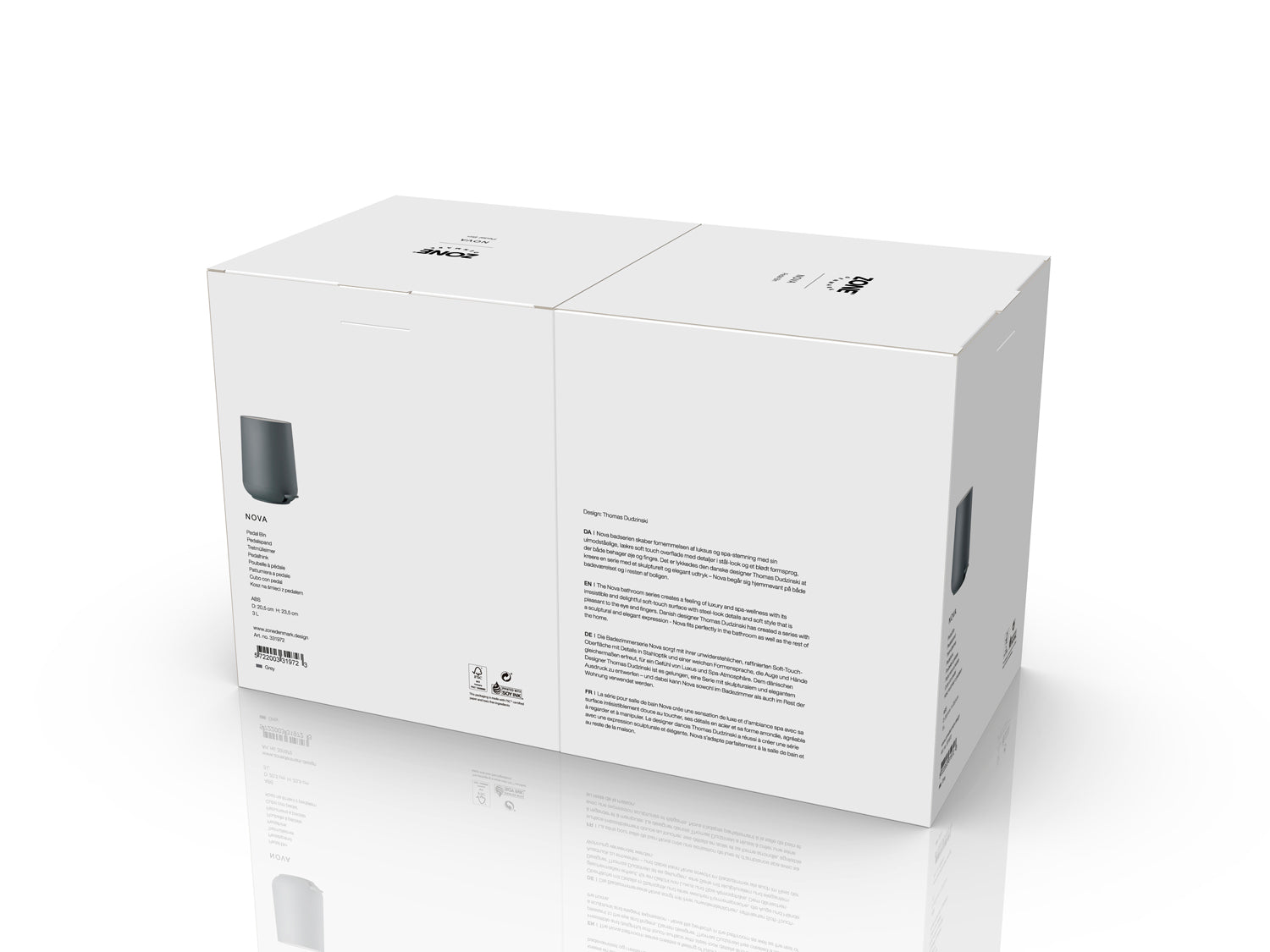 Poubelle à pédale NOVA en abs Gris Zone Denmark - Mathon - 6