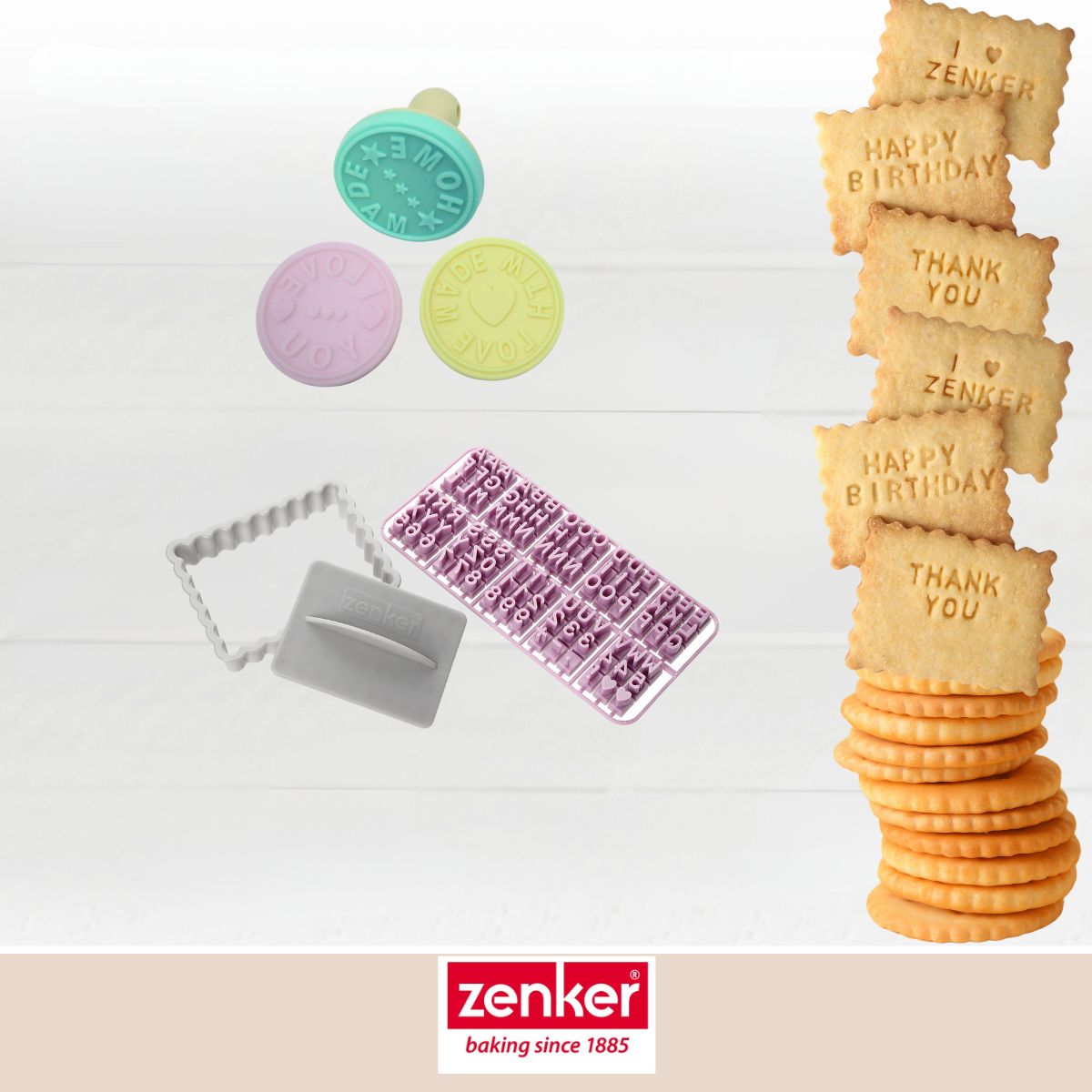 Ensemble de tampon pour biscuits Zenker Smart Pastry Zenker - Mathon - 2