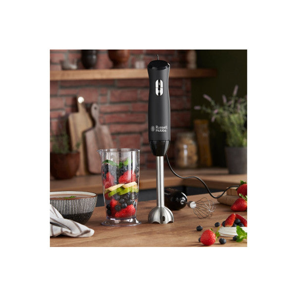 Mixeur Plongeant 3-en-1 -   - Matte Black 24702-56 - 500 W - Bol 700 Ml - Hachoir 500ml - 2 Vitesses Russell Hobbs - Mathon - 5