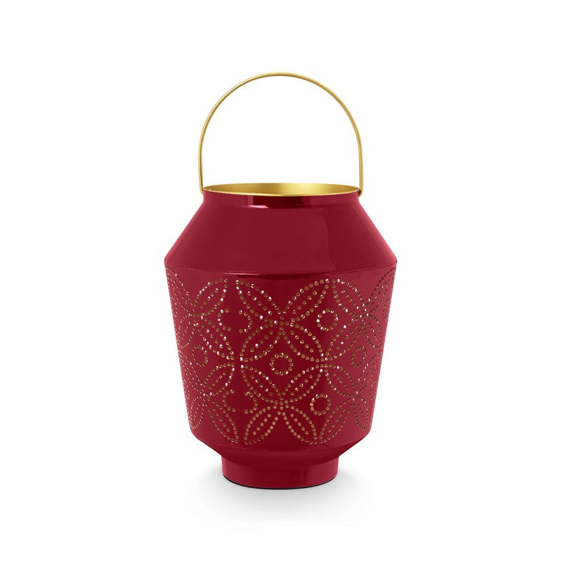 Lanterne émaillée - Rose foncé - 29cm Pip Studio - Mathon - 1