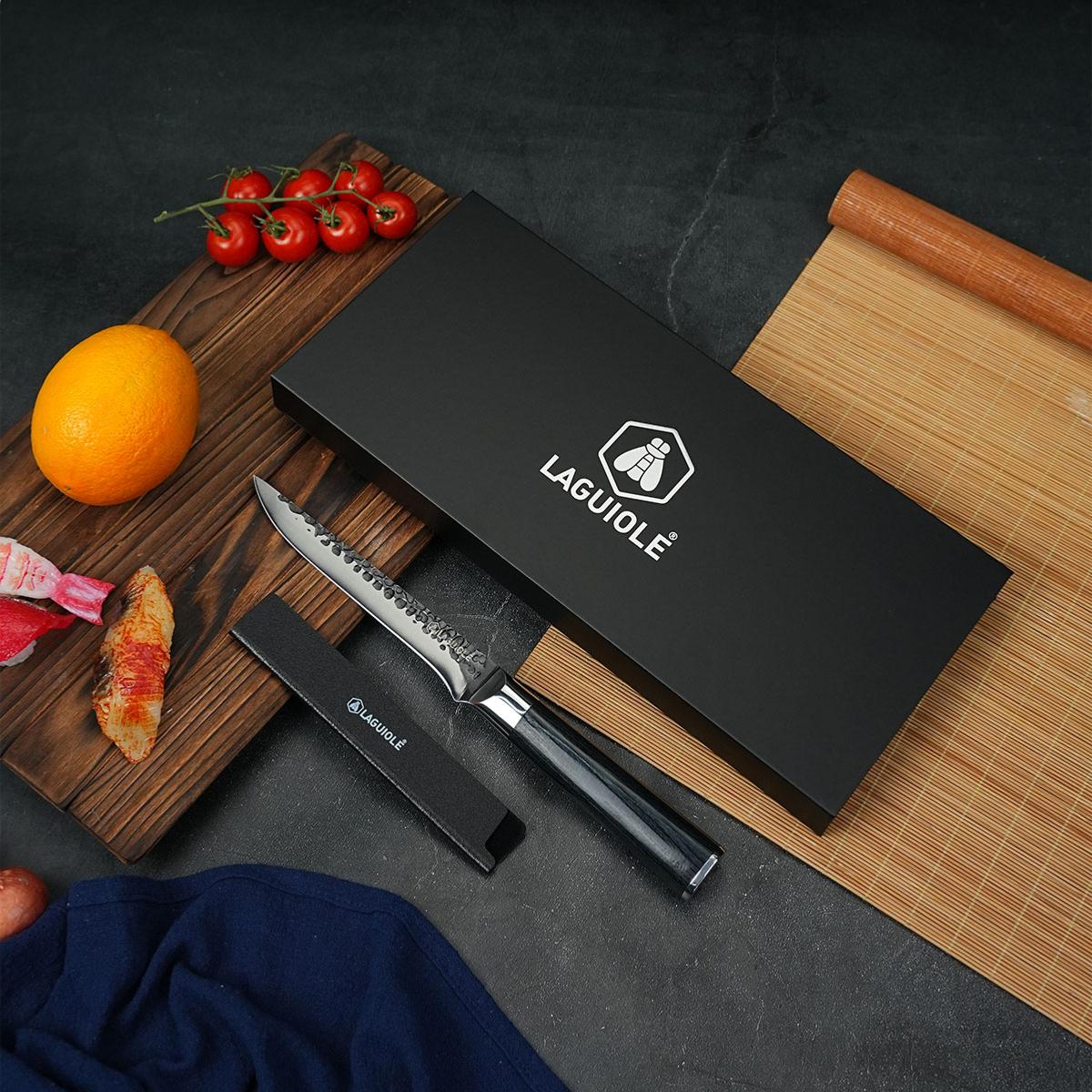 Couteau à désosser noir 29cm avec étui - "Sen" Laguiole Cuisson - Mathon - 4