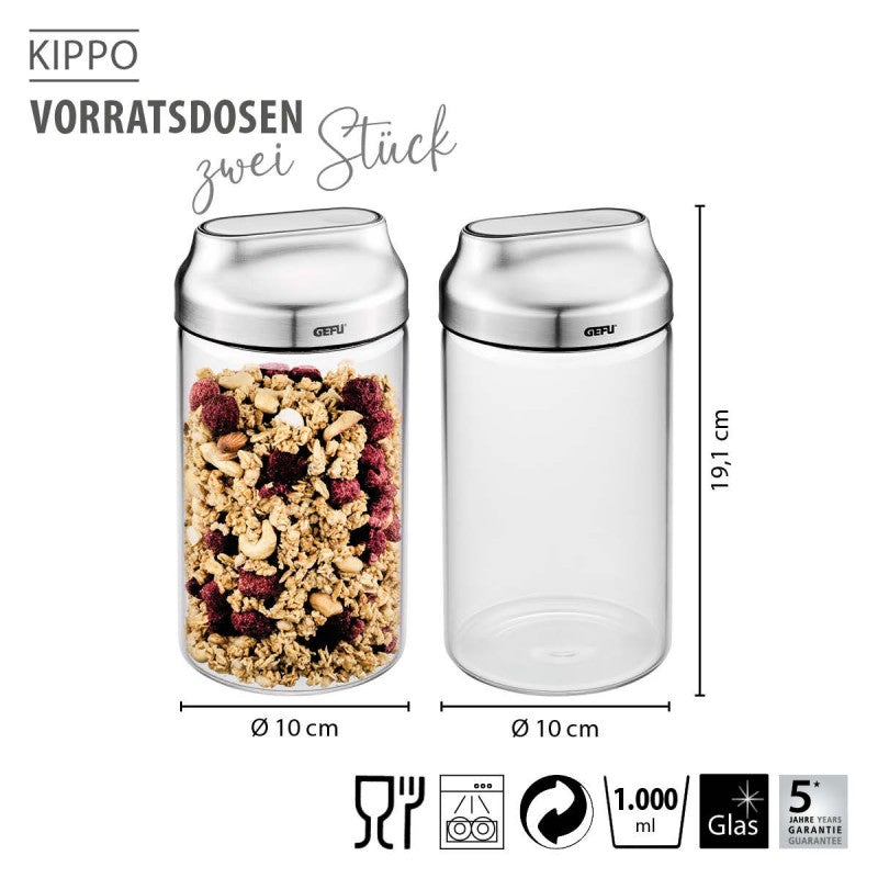Boîte de conserve KIPPO, 1.000 ml, 2 pièces Gefu - Mathon - 2