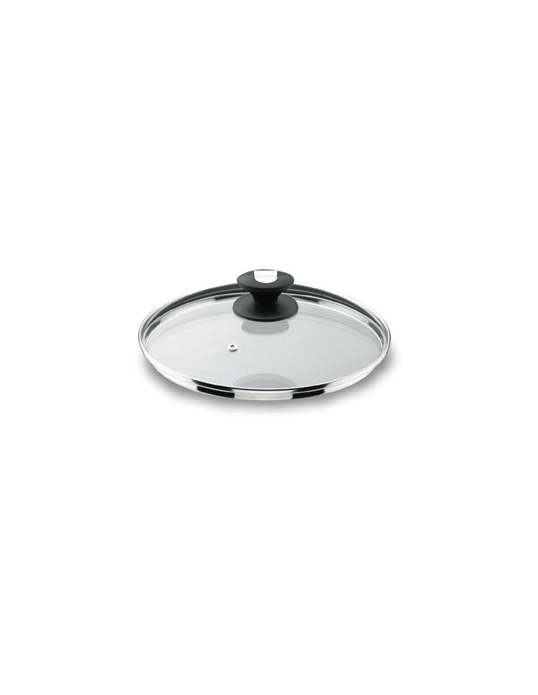 Couvercle en verre bord inox 28 cm Lacor - Mathon