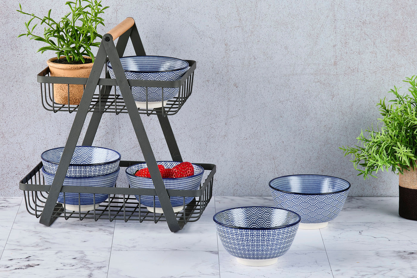 Bol PATTERN Ø12cm - 6 pièces - Dark blue Björn - Mathon - 2