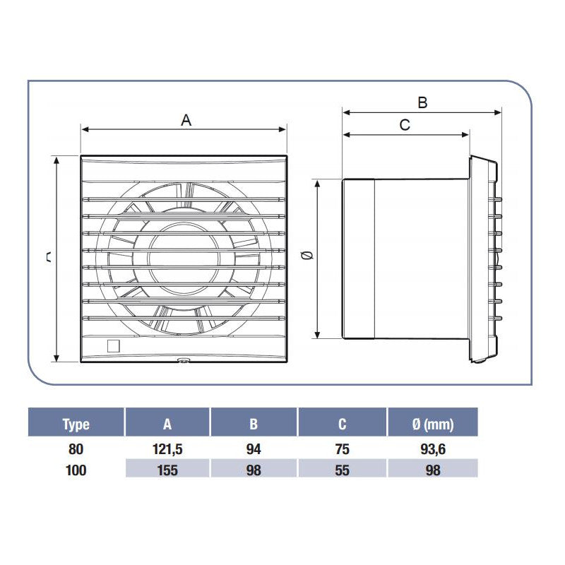 Aérateur Edm 80 Nz Petites Dimensions Unelvent 400167 Unelvent - Mathon - 2