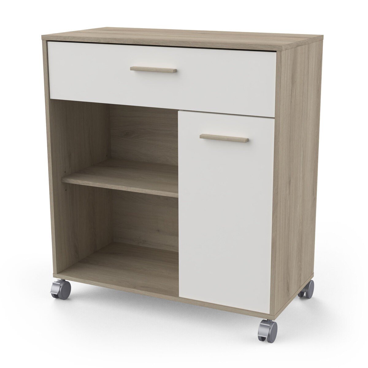 Desserte micro-ondes 1 tiroir, 1 porte et 2 niches H90,3 cm - MINT Calicosy - Mathon - 3