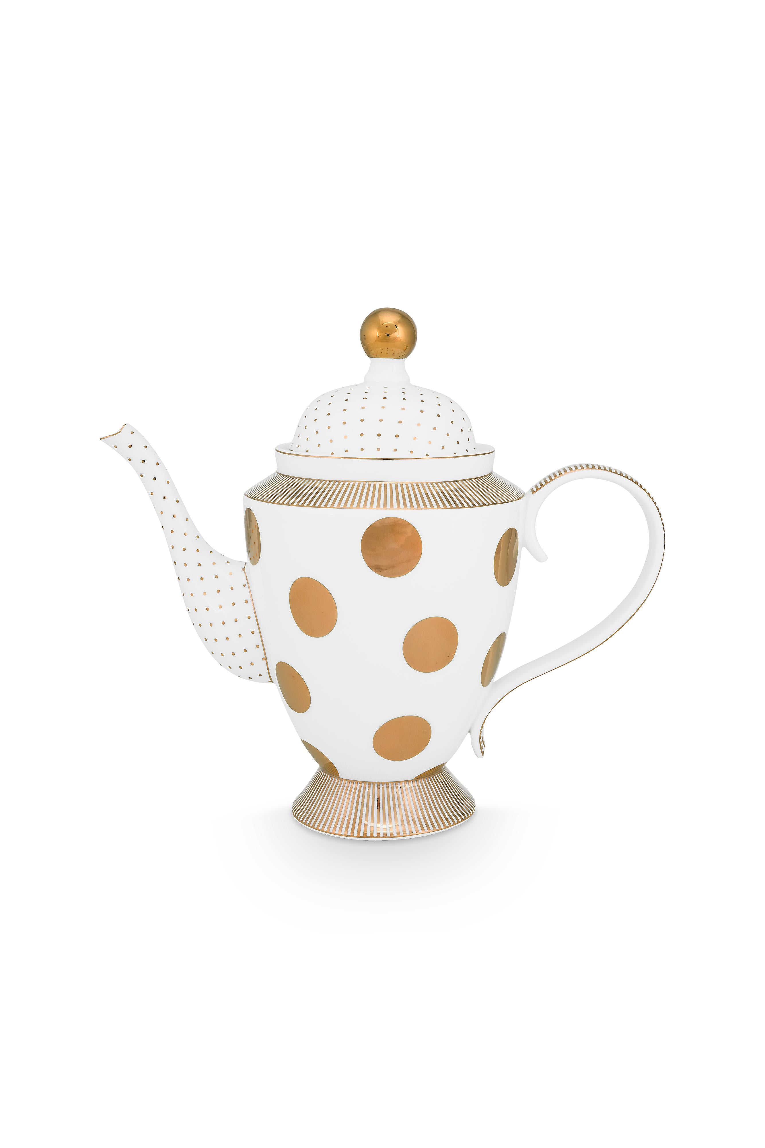 Théière Dot Delight Blanc/Or - 1,25L Pip Studio - Mathon