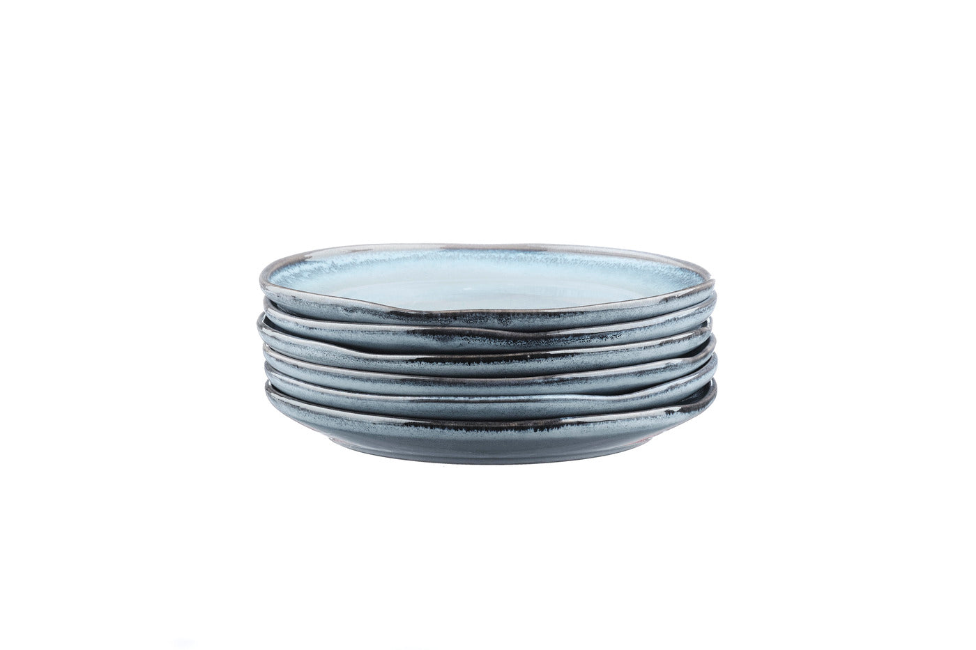 Lot de 6 assiettes à dessert en grès bleu D20.5 Björn - Mathon - 3