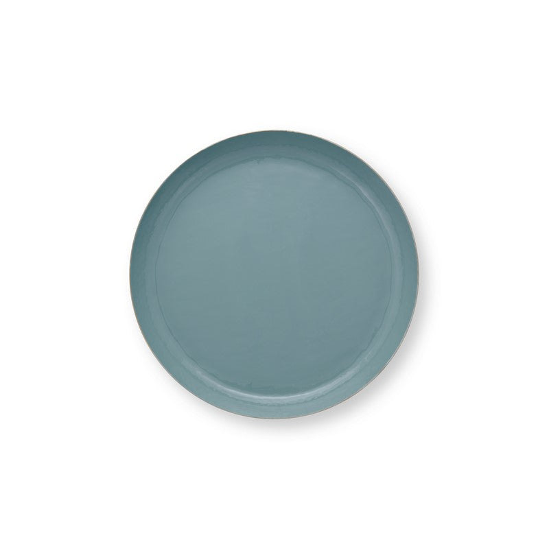 Plateau rond émaillé Bleu - 40cm Pip Studio - Mathon - 1