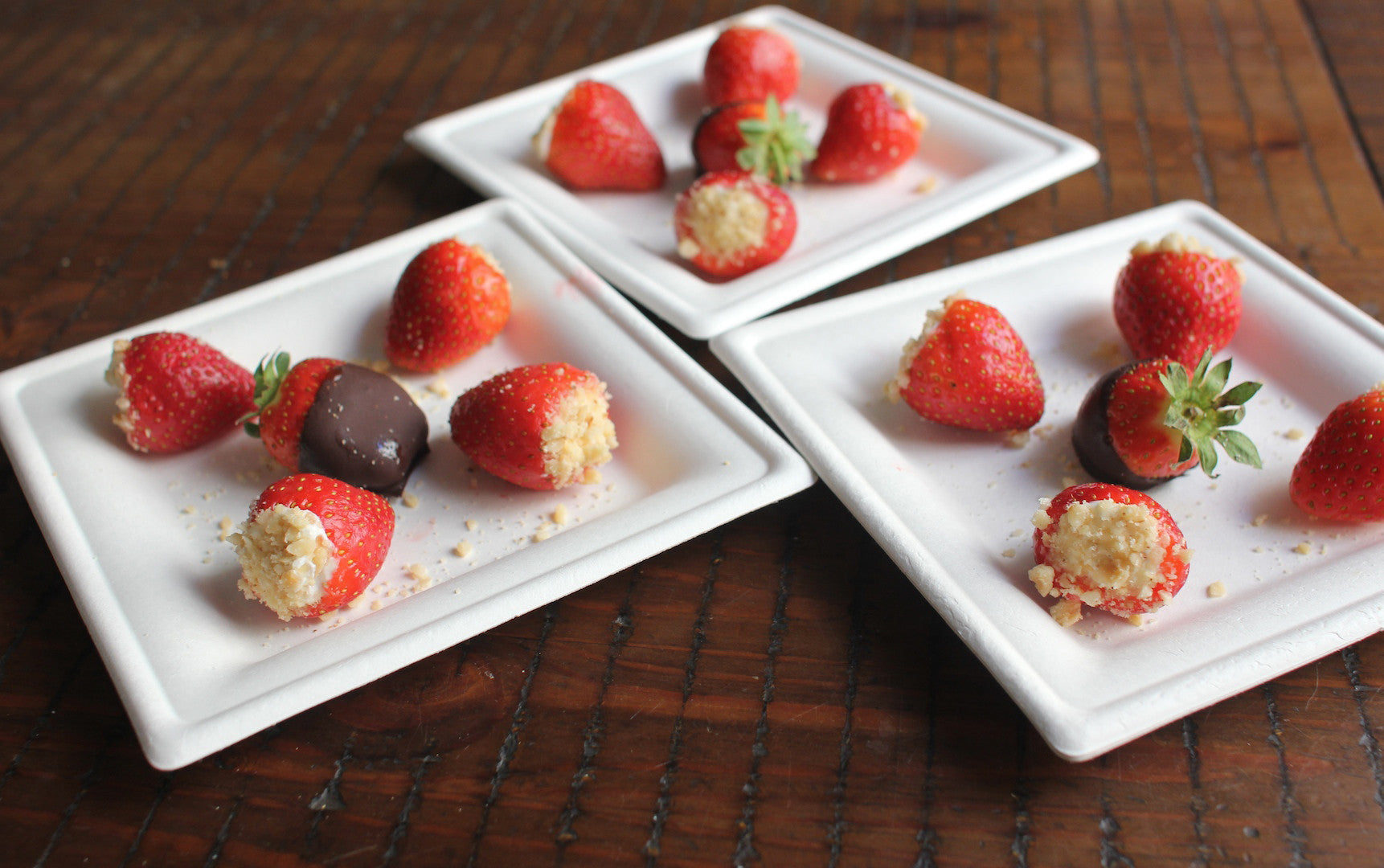 125Pcs - Assiette carrée blanche en pulpe  260x260x20mm FirstPack - Mathon - 2