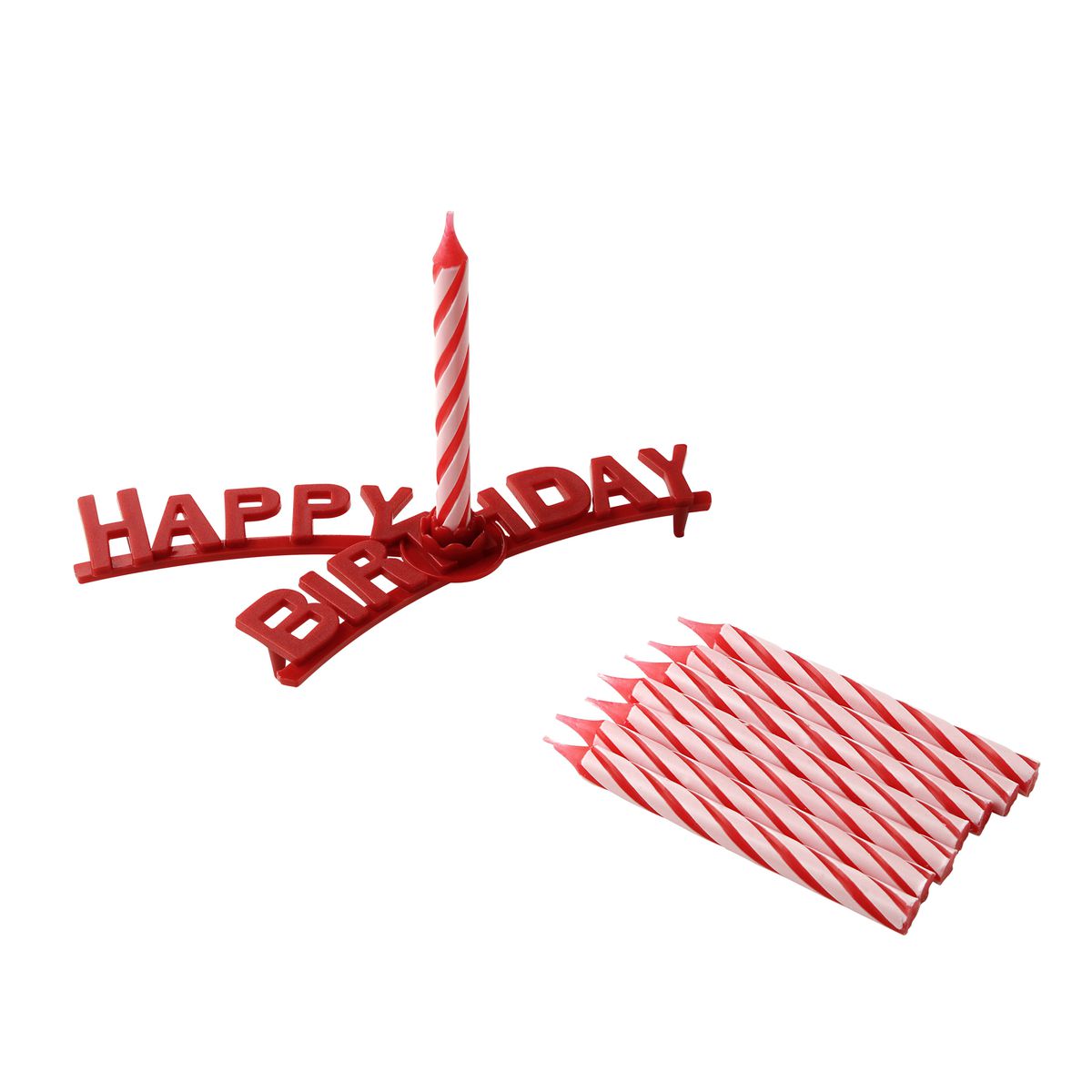 Set support "happy birthday" et 8 bougies d