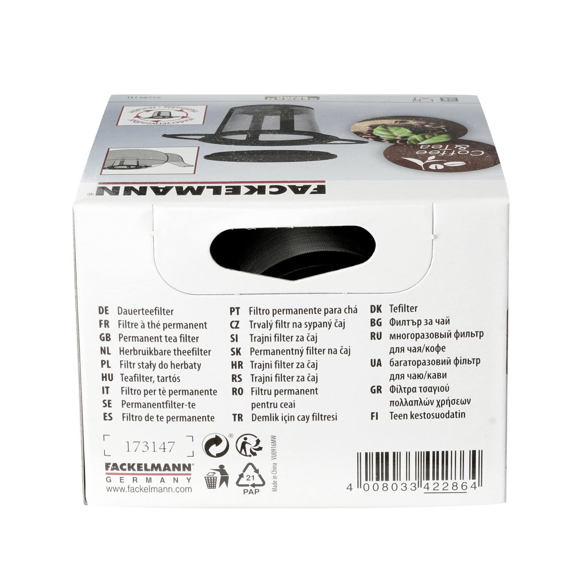 Filtre à thé réemployable pour théière et tasse à thé Fackelmann - Mathon - 10