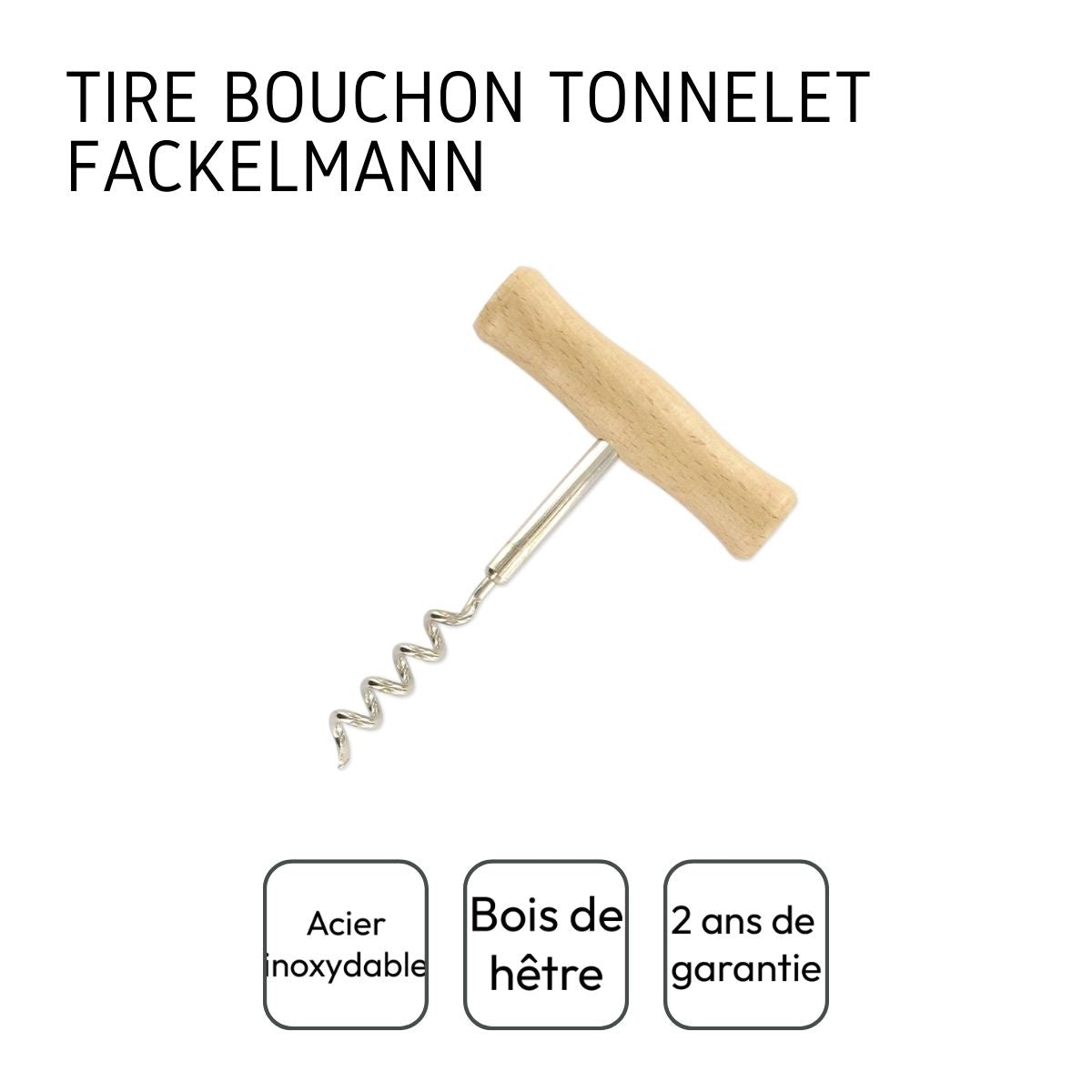 Tire-bouchon tonnelet en bois  Bar Concept Fackelmann - Mathon - 4