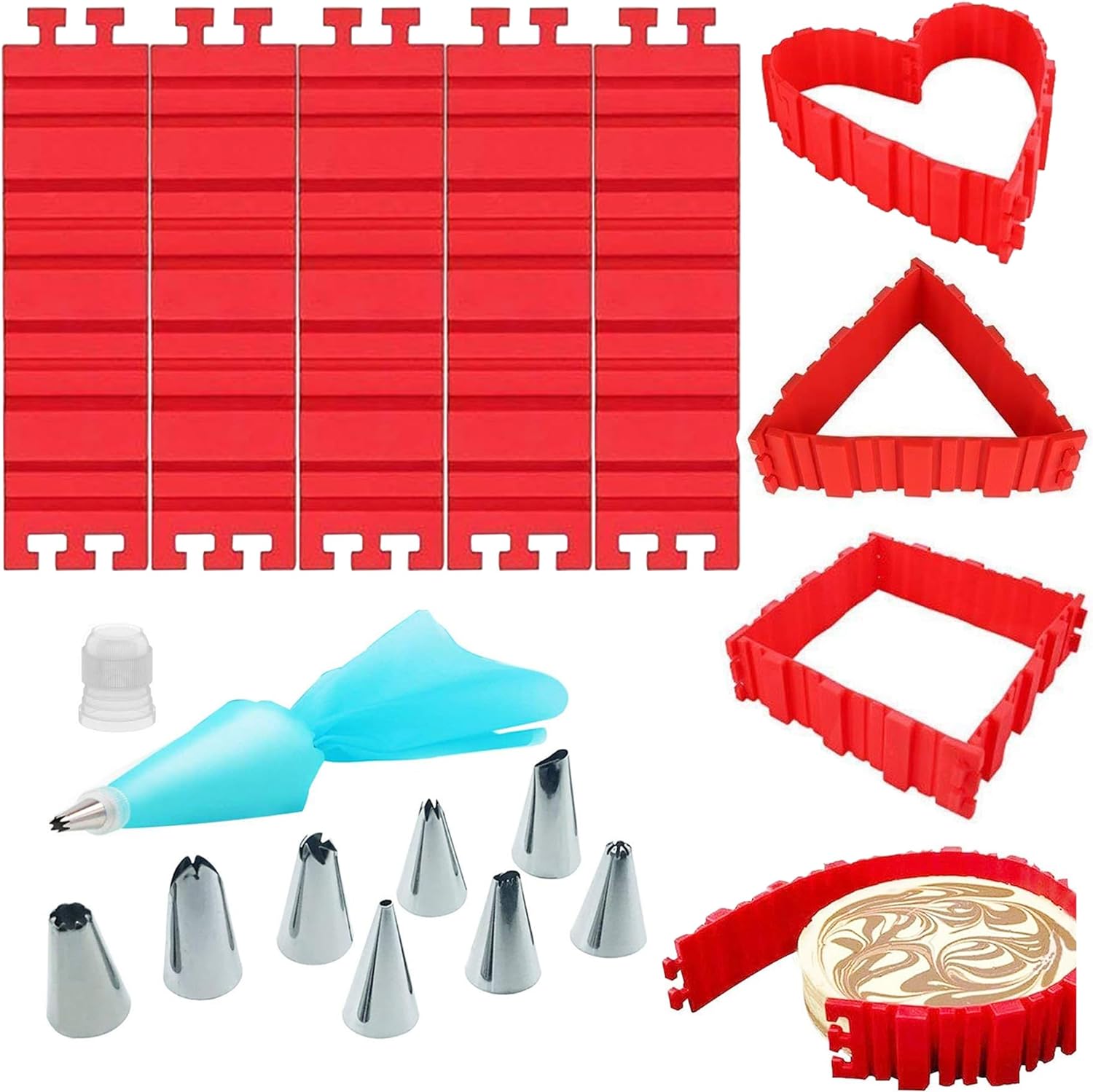 Moule au Gâteau au Silicone 15 pièces Vendos85 - Mathon