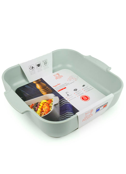 Appolia Plat Four Céramique Carré Vert Sauge 36 cm - 14.25in Peugeot - Mathon - 3