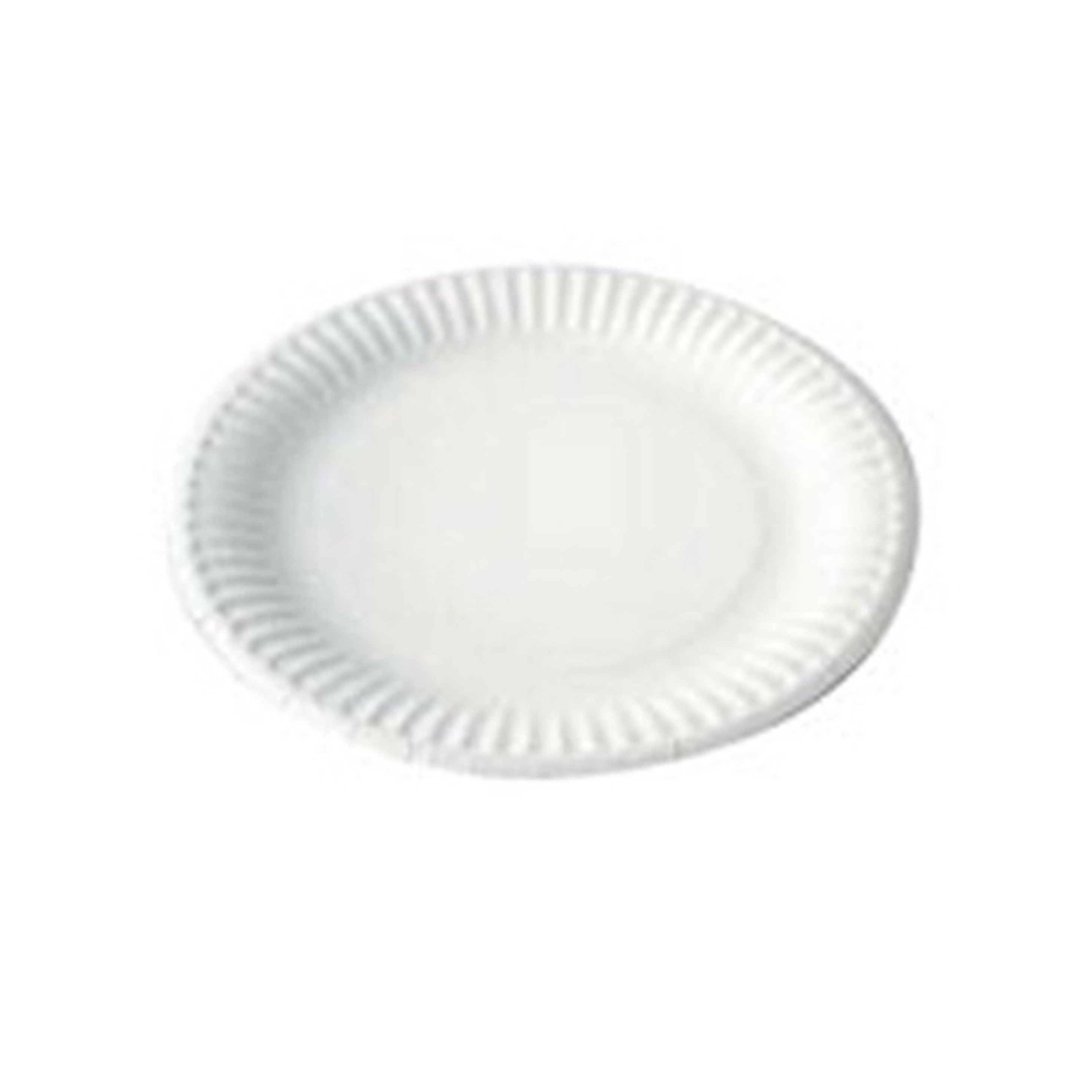 100Pcs - Assiette ronde en carton blanc   H25mm FirstPack - Mathon - 1