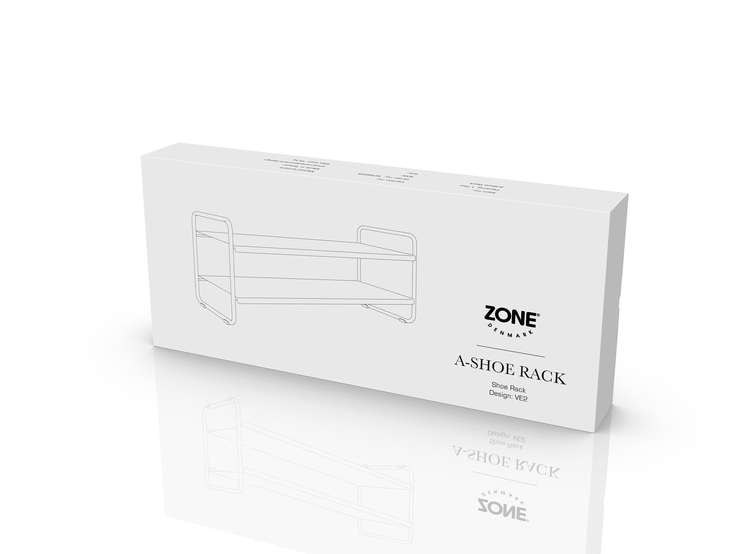 Etagère à chaussures A-SHOE RACK en acier thermolaqué Gris clair Zone Denmark - Mathon - 4