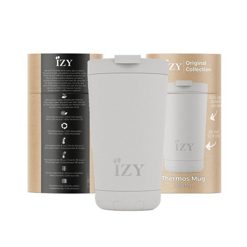 Mug Isotherme - Blanc Mat - 350ml Izy Izy - Mathon - 1