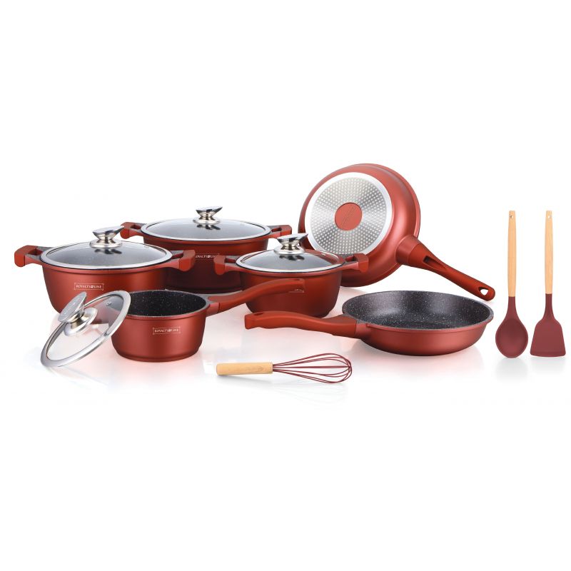 Batterie de cuisine 13 pièces Bordeaux Royalty Line RLBS1010M-BUR Royalty Line - Mathon