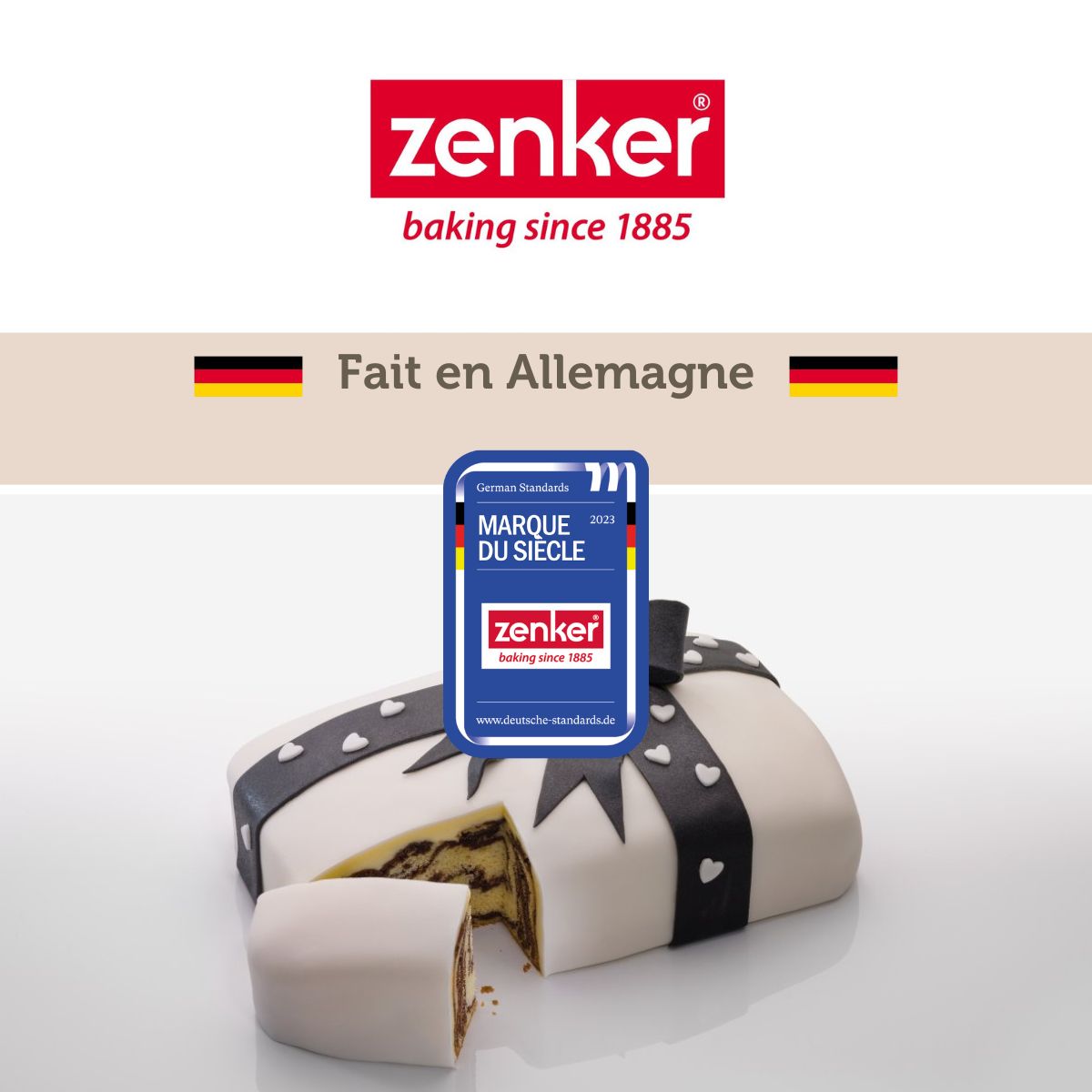 Moule à charnière rectangulaire 28 x 18 cm crème noir Zenker Smart Pastry Zenker - Mathon - 7