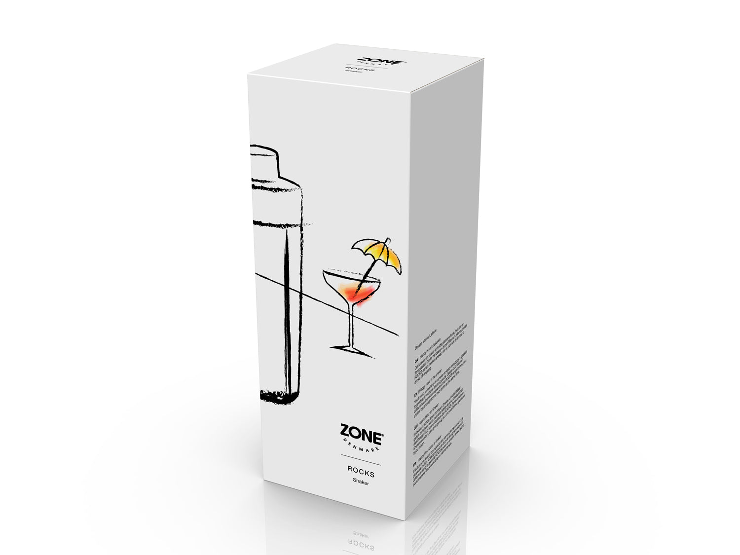 Shaker ROCKS en acier inoxydable Acier poli Zone Denmark - Mathon - 2