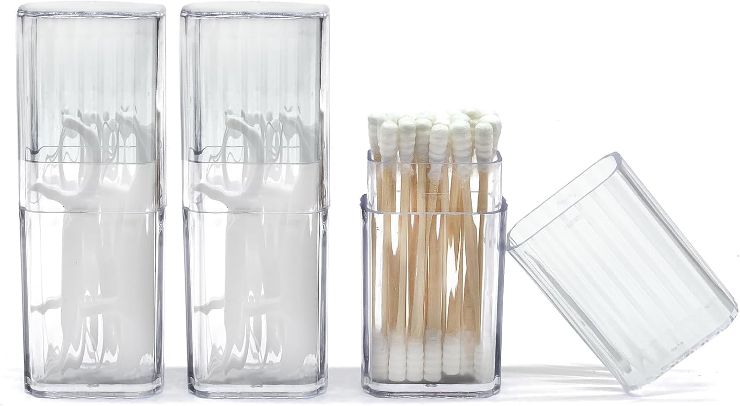 Distributeur Coton-Tige Transparent 3 Pièces Vendos85 - Mathon