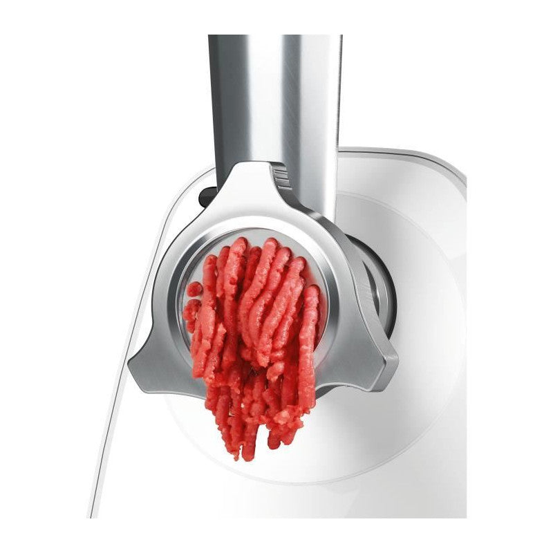 Hachoir A Viande -   - Mfw2514w Smartpower - Blanc - Moteur Bloqué 1500 W - 1,7 Kg/mn - 2 Grilles De Hachoir - Râpeur/émi Bosch - Mathon - 6
