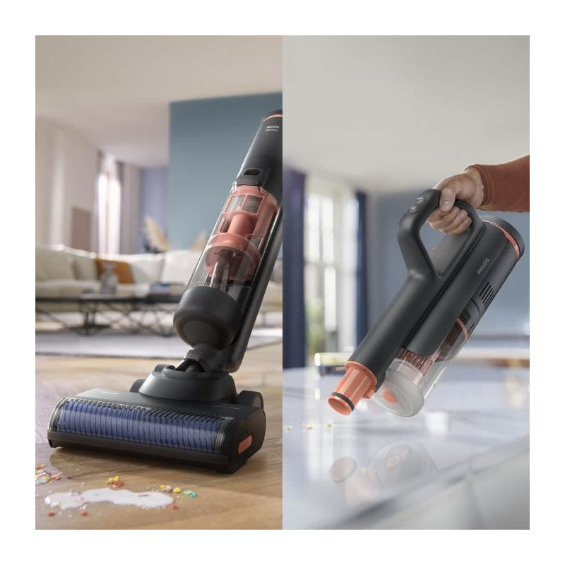 Aspirateur Balai Laveur Sans Fil -   Xw6264/11 - 21,6 V - 450 Ml - 2500 Trs/min - Corail Philips - Mathon - 4