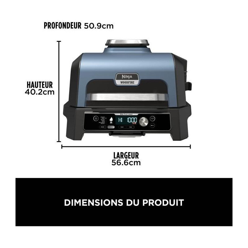 Barbecue électrique Avec Fumoir Et Thermosonde - Ninja - Woodfire Pro Connect Xl - Og901eu - Granulés Woodfire Ninja - Mathon - 2