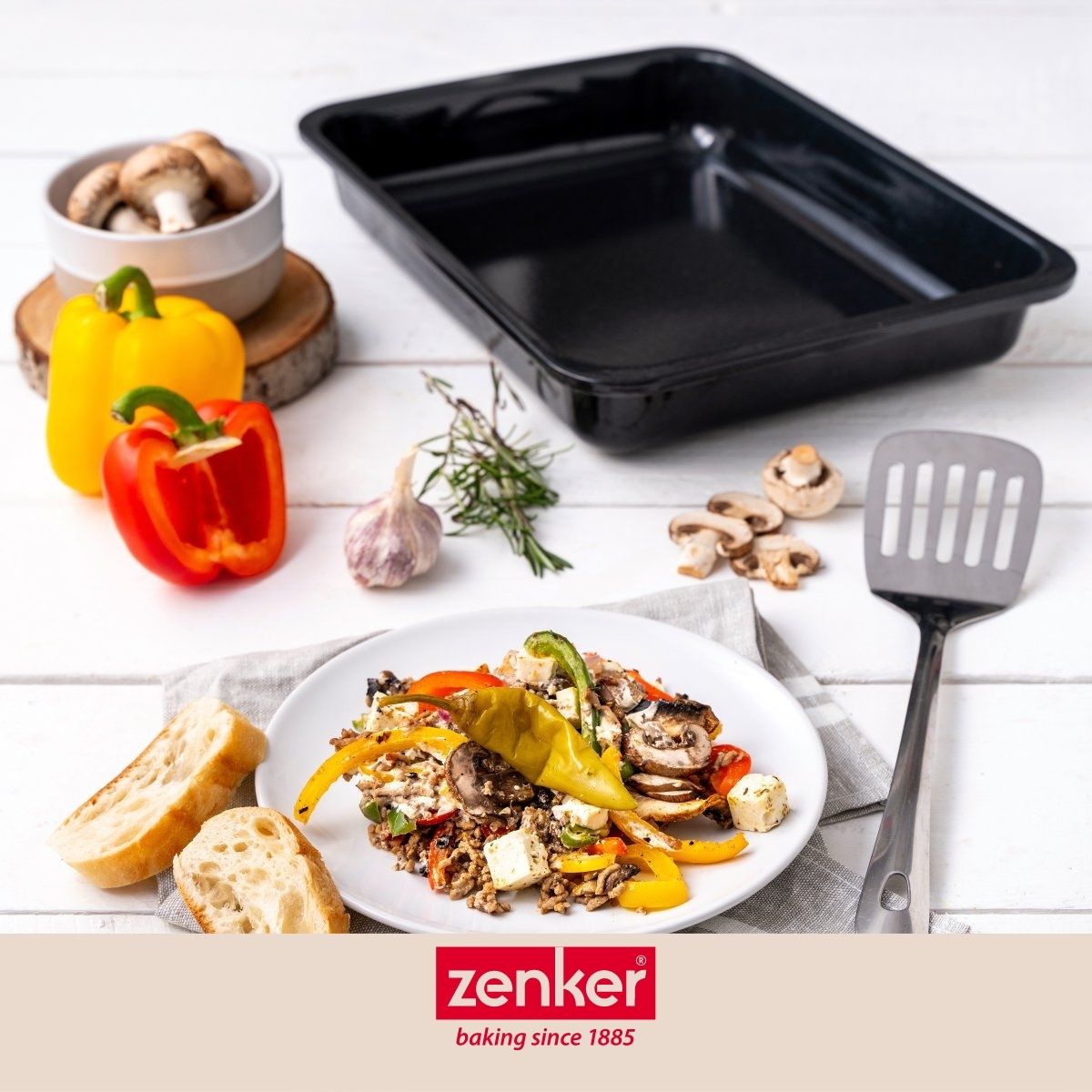 Plat à four XXL rectangle 40 x 29 cm en acier émaillé Zenker Spécial Cooking Zenker - Mathon - 7