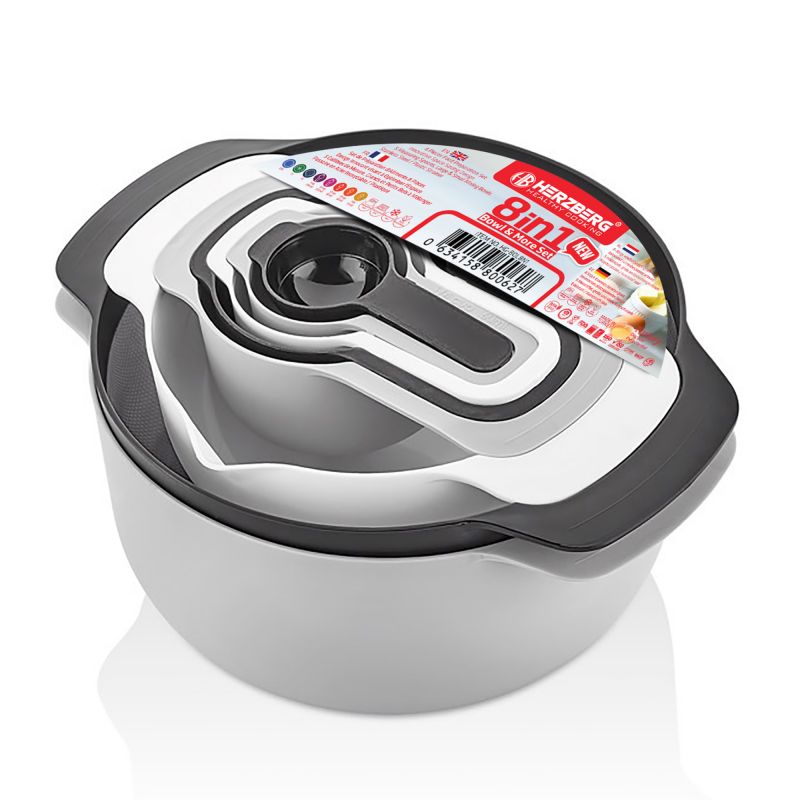 Ensemble de bols et doseurs 8 pièces Herzberg HGBOL8N1 Herzberg - Mathon - 2