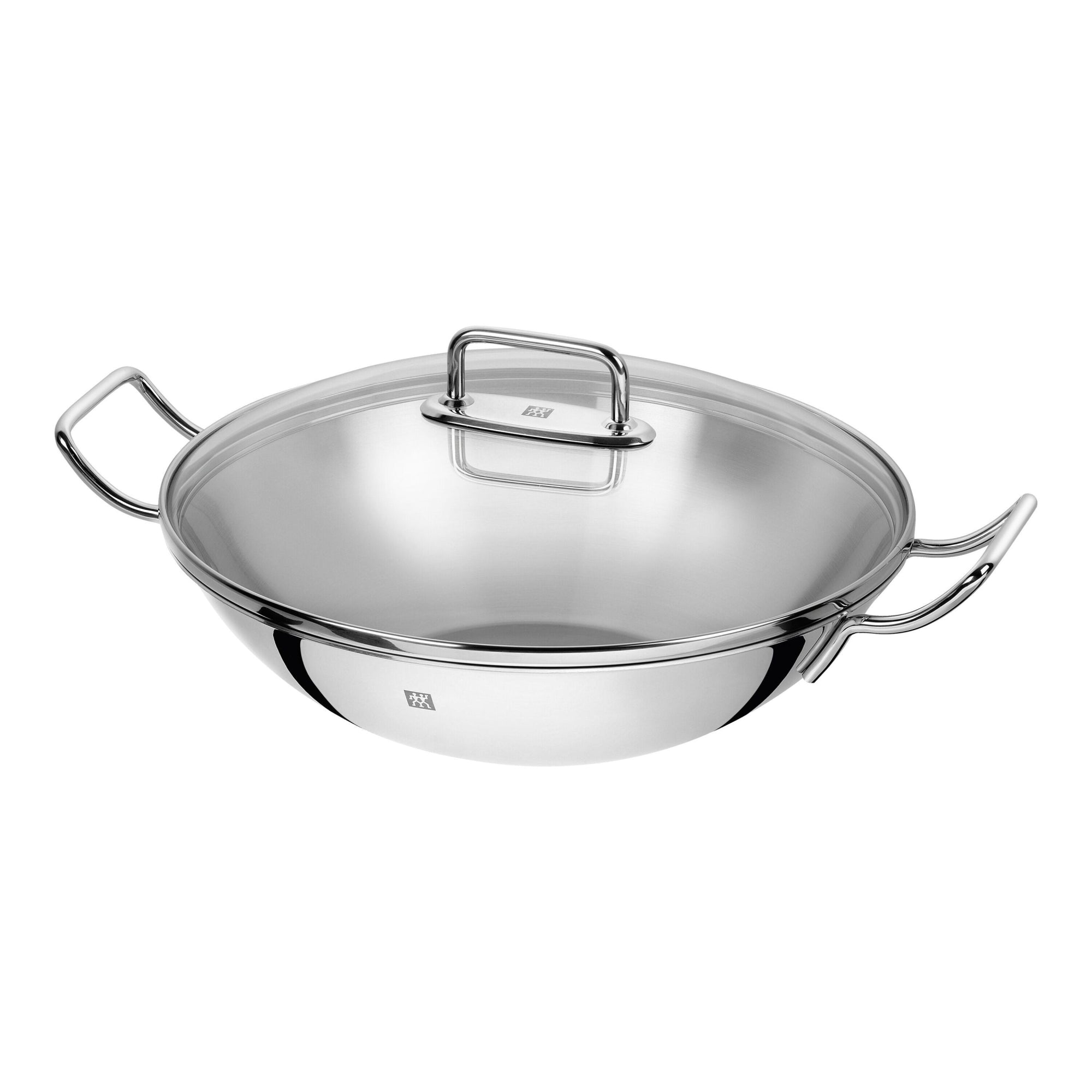 Wok Ø 32 cm, Couvercle en Verre, Acier Inoxydable, , Grille Amovible Inclus Zwilling - Mathon - 1