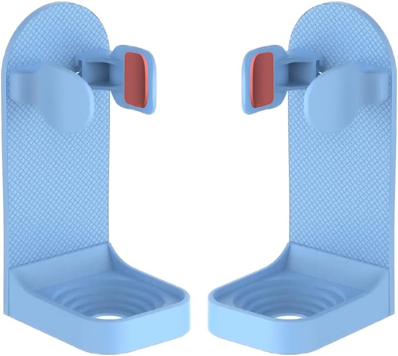 2 Porte Brosse à Dents Electrique mural bleu Vendos85 - Mathon