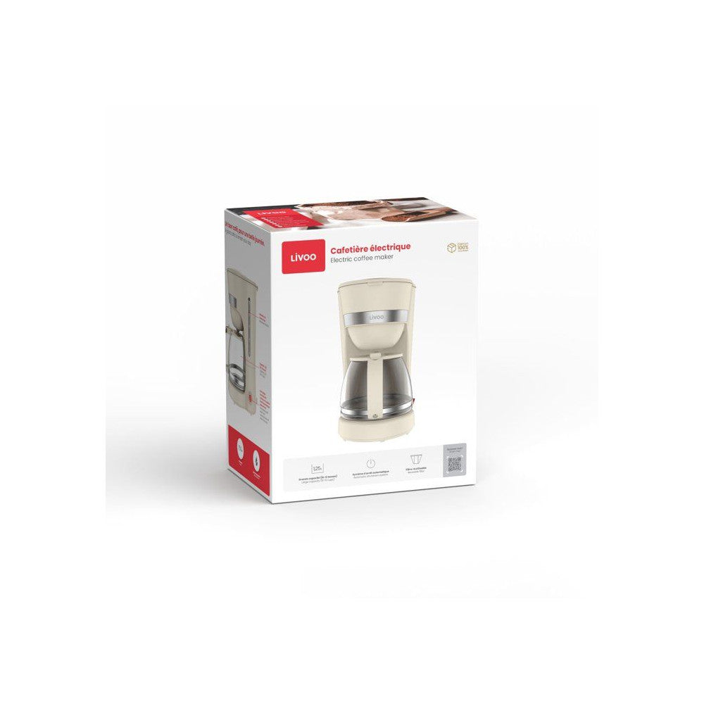 Cafetiere électrique - Livoo - Dod200c - 750 W - 1,25 L - 10 A 12 Tasses - Blanc Cassé Livoo - Mathon - 5