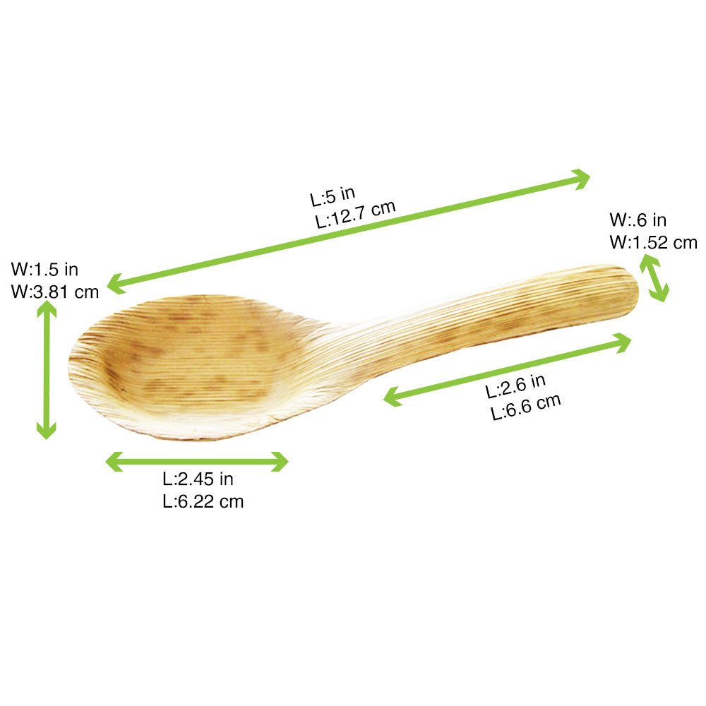 50Pcs - Mini cuillère en feuille de bambou "Zebra"  130 FirstPack - Mathon - 2