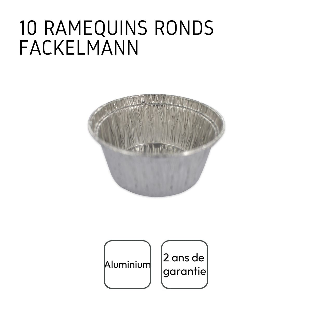 Lot de 10 ramequins en aluminium 4 x 9 cm Fackelmann - Mathon - 4