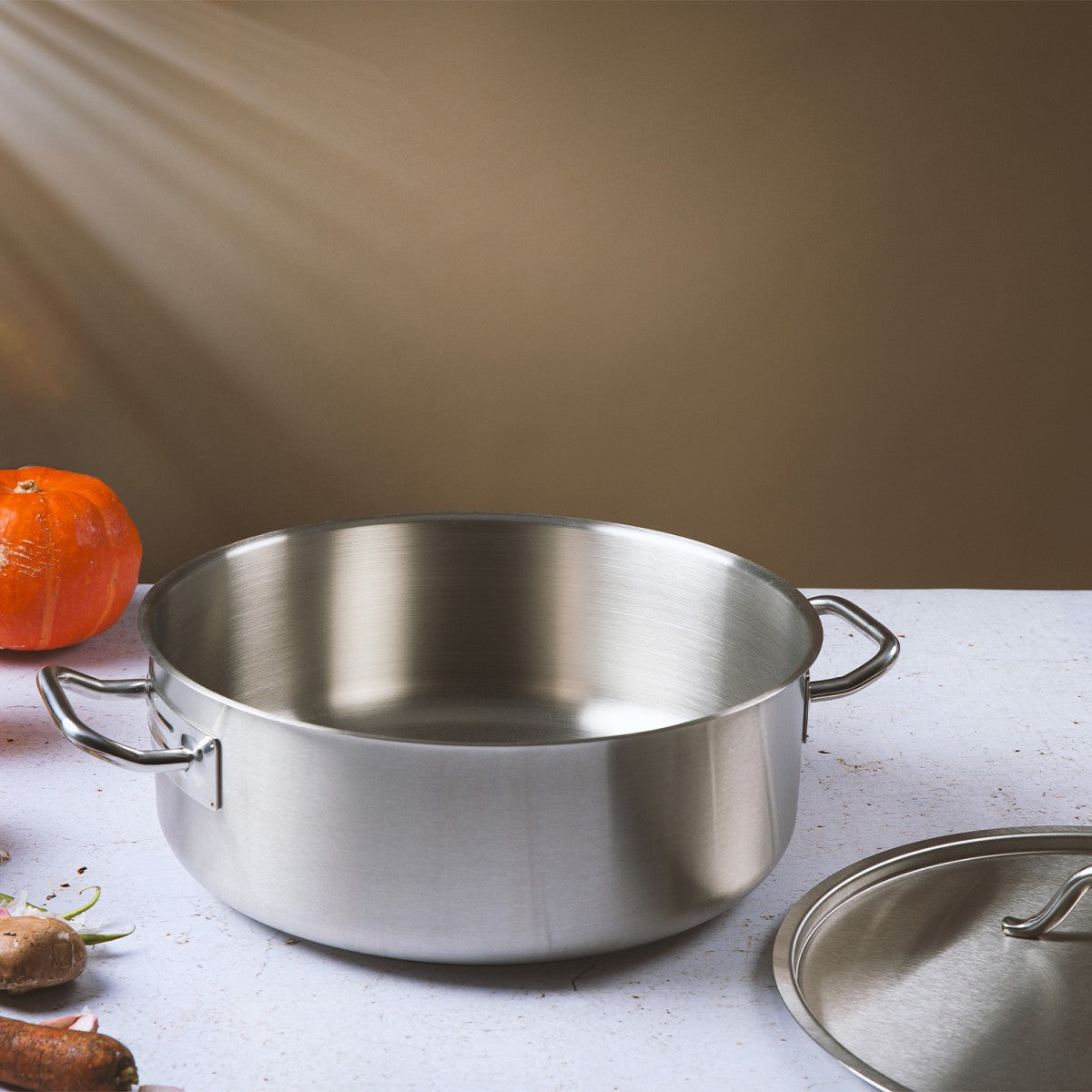 Rondeau en inox grand volume 40cm Cristel - Mathon - 2