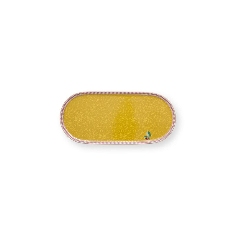 Petit plat ovale La Majorelle Jaune 25x12cm Pip Studio - Mathon