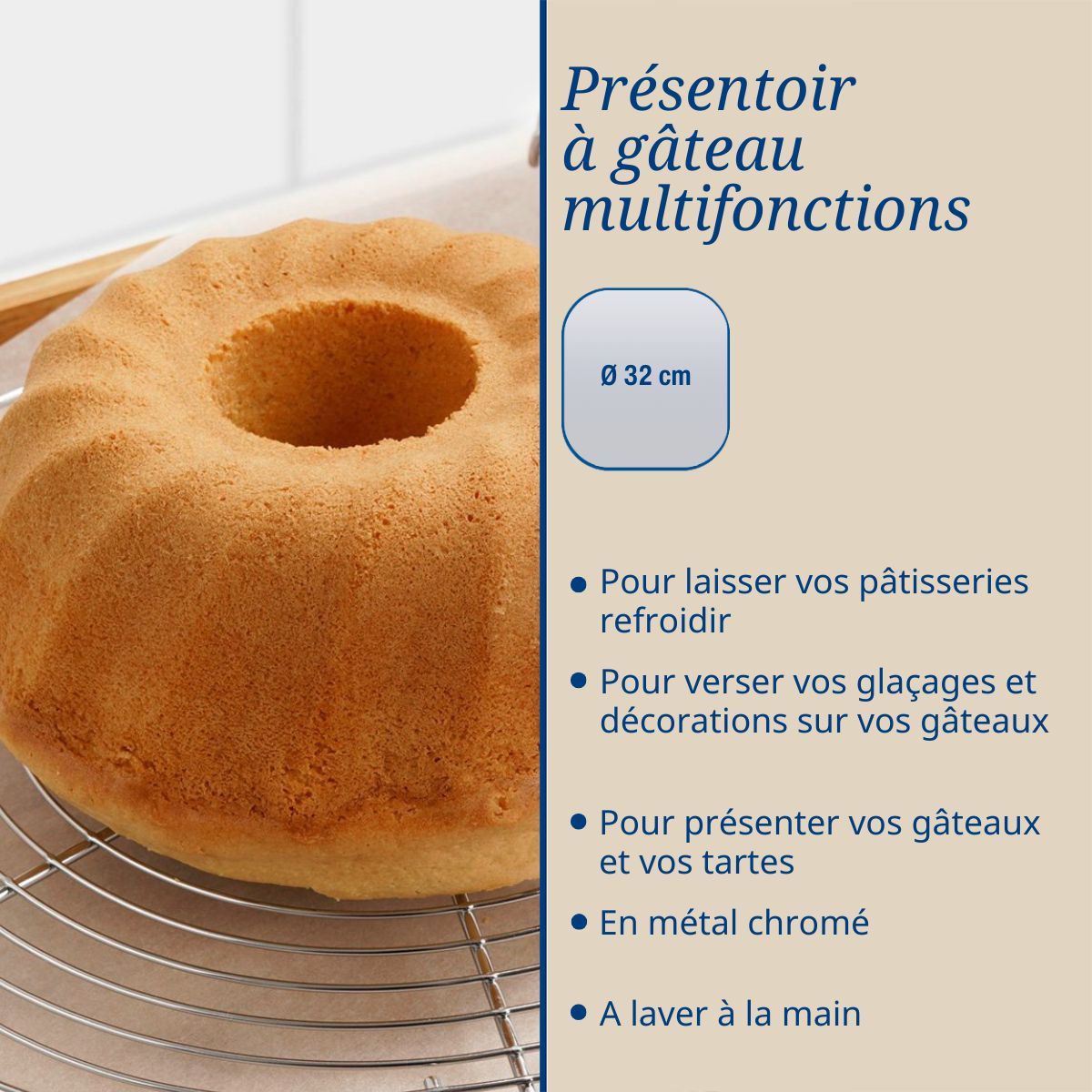 Grille de refroidissement pour gâteaux 32 cm Dr Oetker Divers Dr. Oetker - Mathon - 3