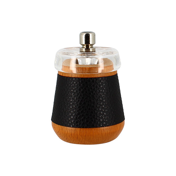 Moulin à poivre en bois effet cuir noir Ogo - Mathon - 1