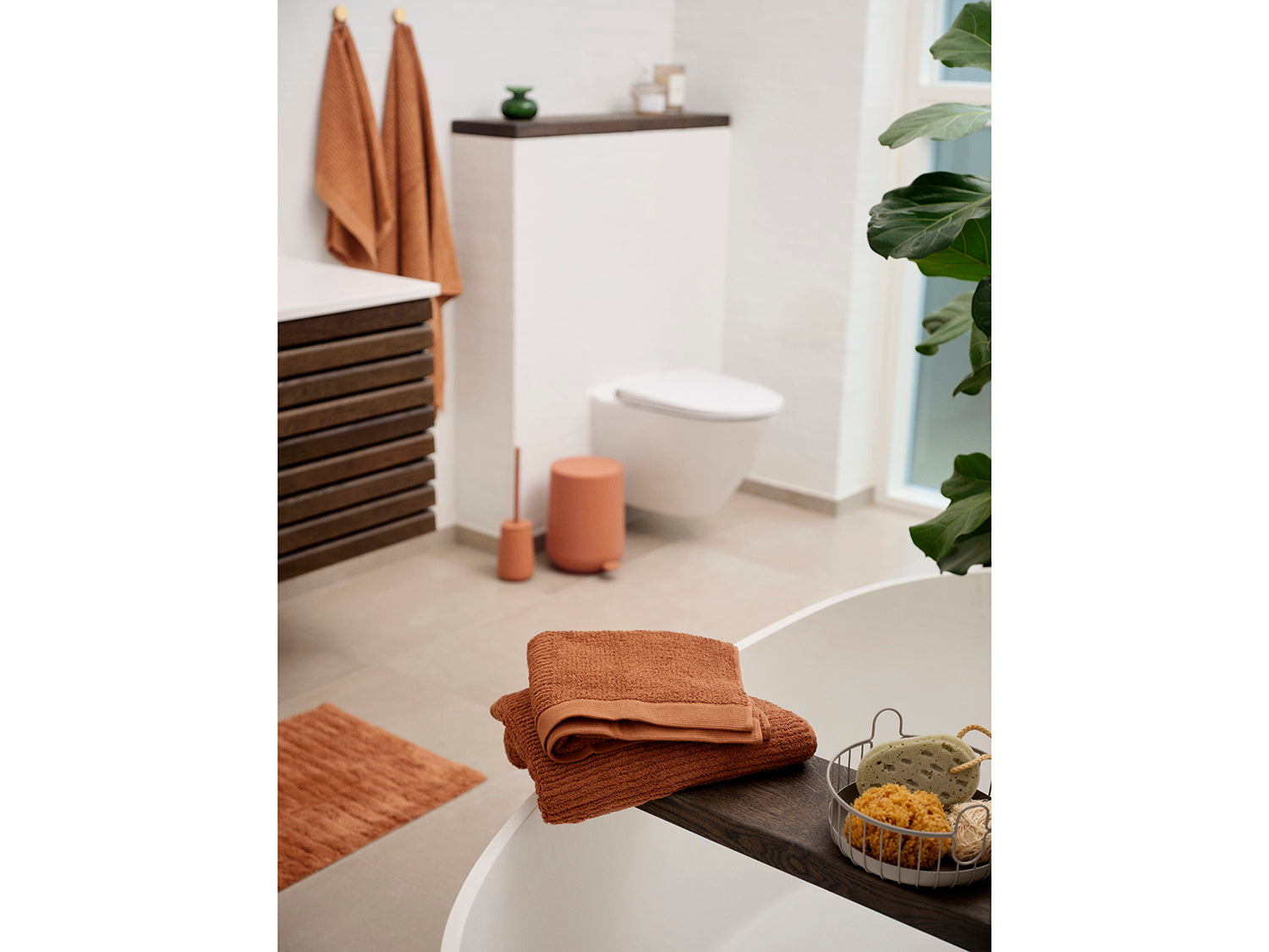 Tapis de bain TILES en coton Mandarine Zone Denmark - Mathon - 7